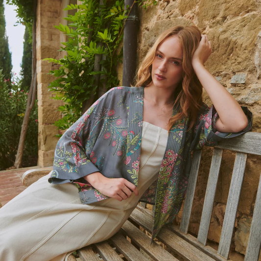 Kimono - Boho Garden Grey