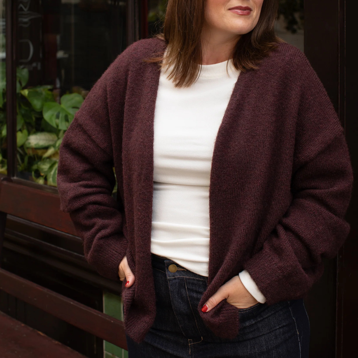 Grace Cardigan - Plum