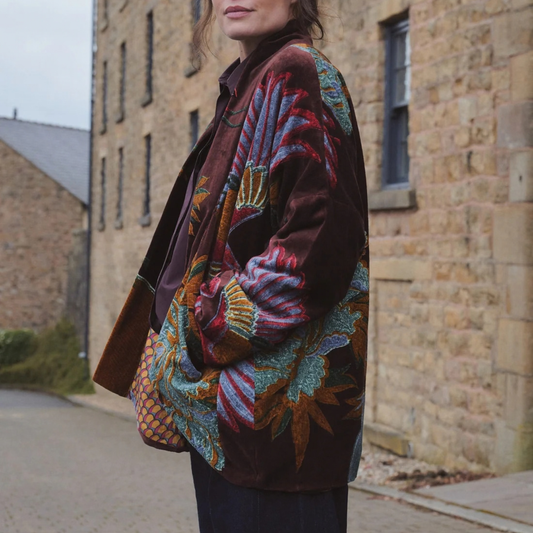 Velvet Pocket Jacket - Crane Brown