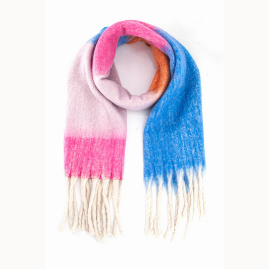 MSH Blanket Scarf - Blue and Pink