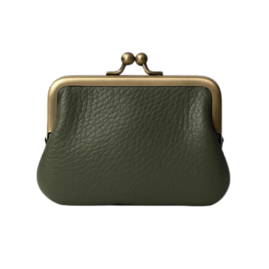 Leather Coin Purse - Khaki