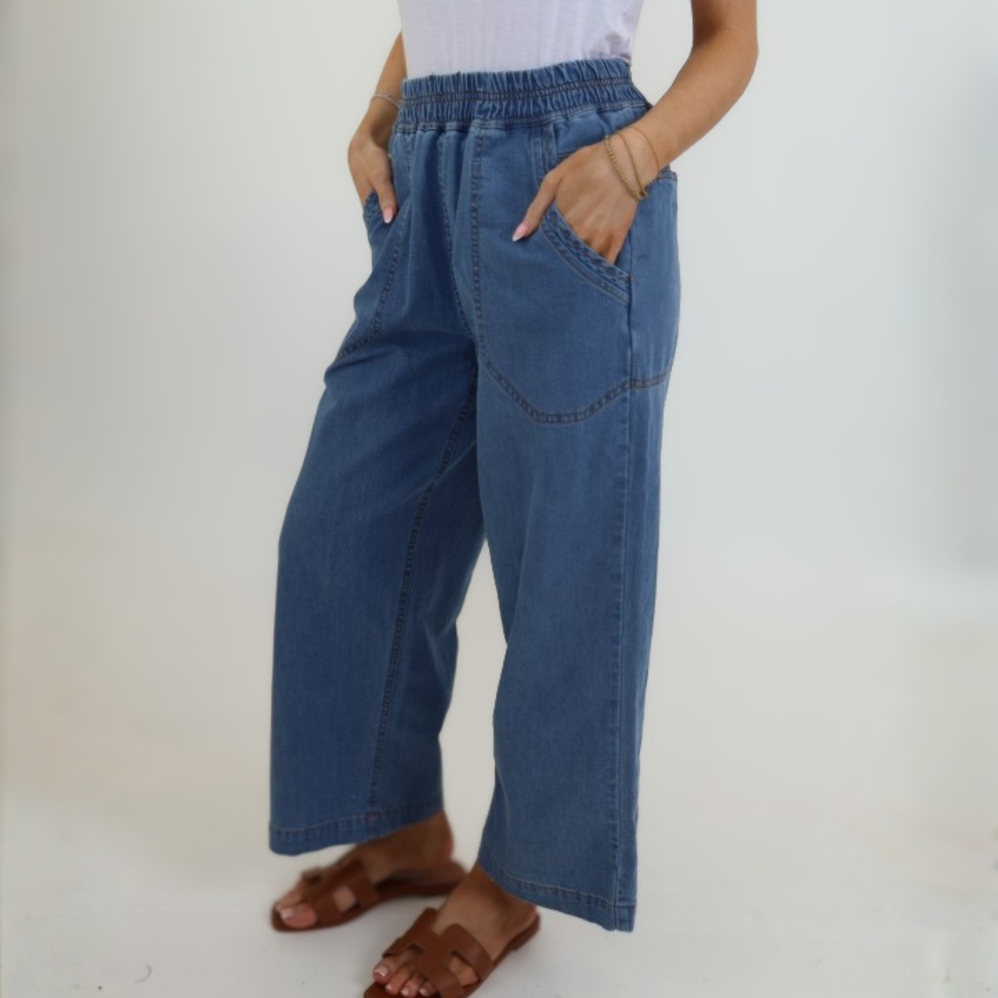 Cropped Jeans - Light Denim