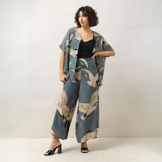 Palazzo Pants - Stork Slate Grey