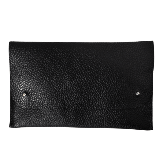 Studio Lowen Pebbled Leather Clutch Bag - Classic Black