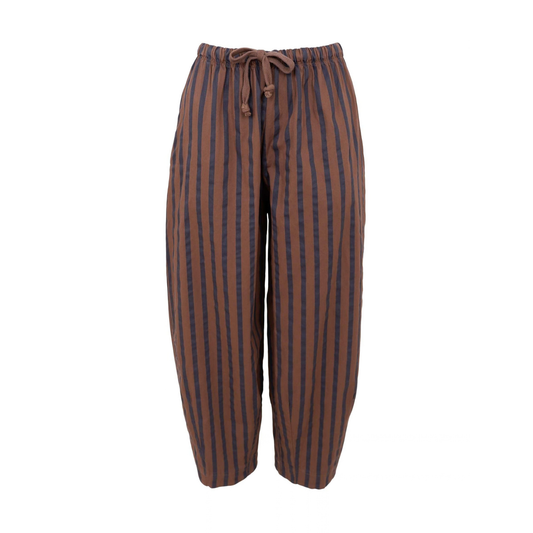 Mallu Barrel Trousers - Espresso Stripes