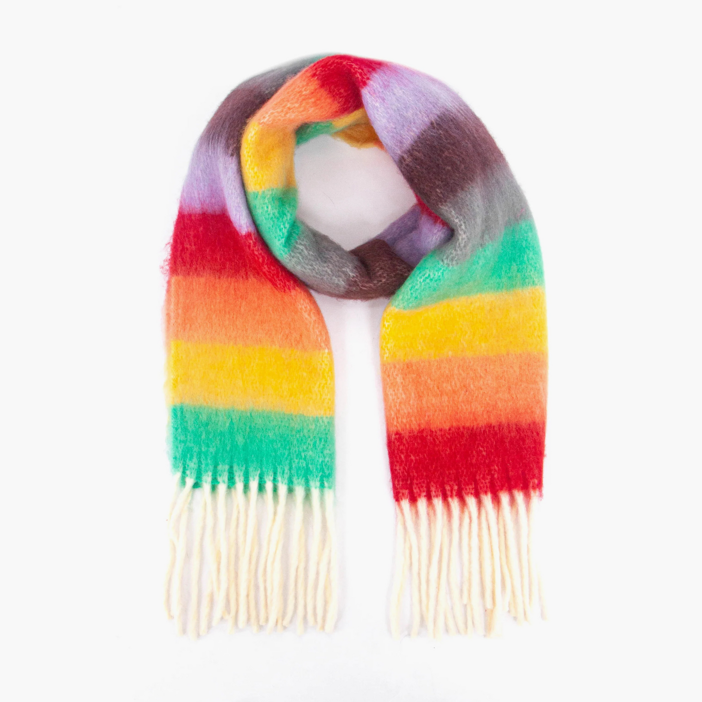 MSH Blanket Scarf - Rainbow Stripe