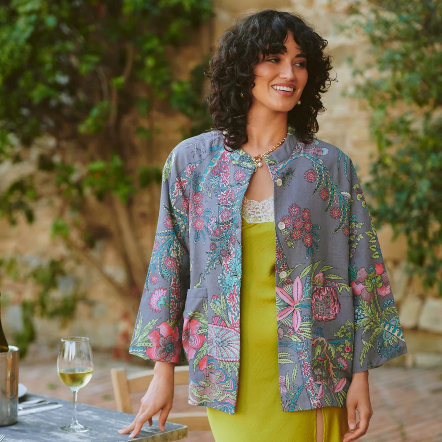 Summer Jacket - Boho Garden Grey