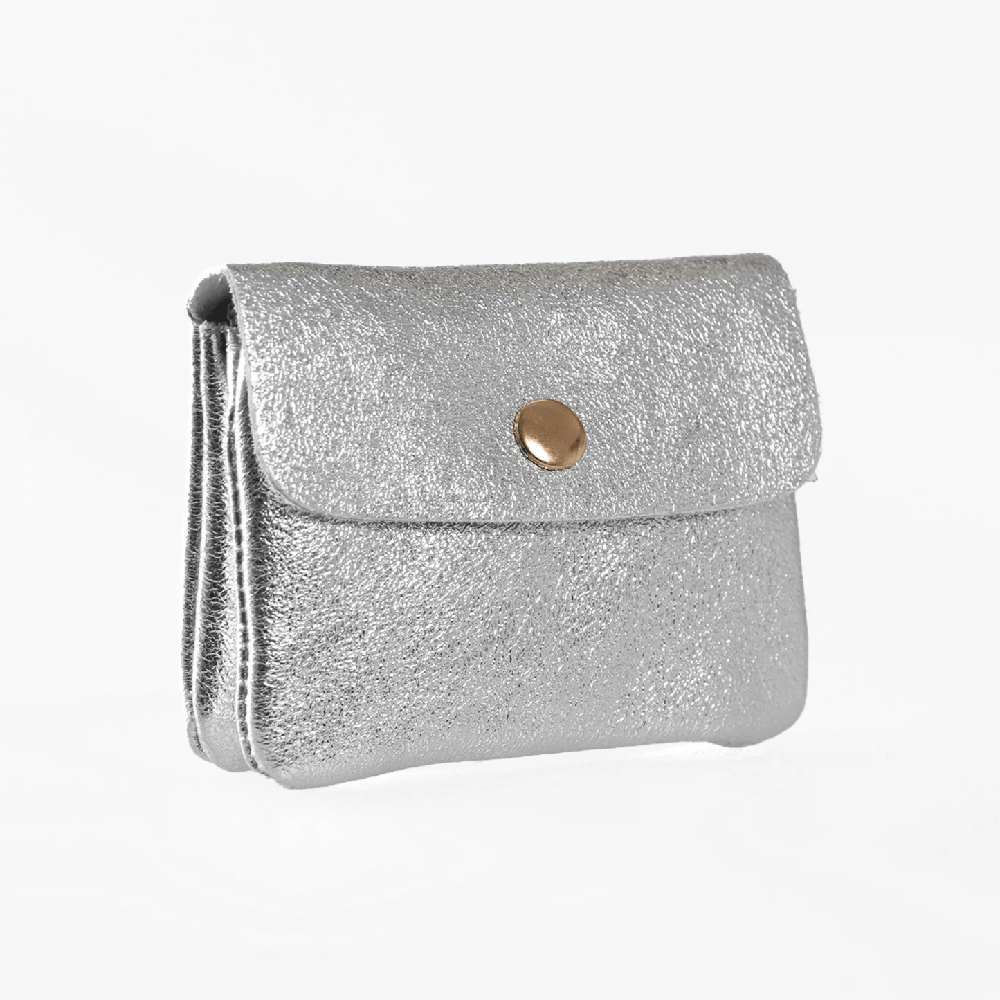 MSH Small Leather Coin Purse - Silver