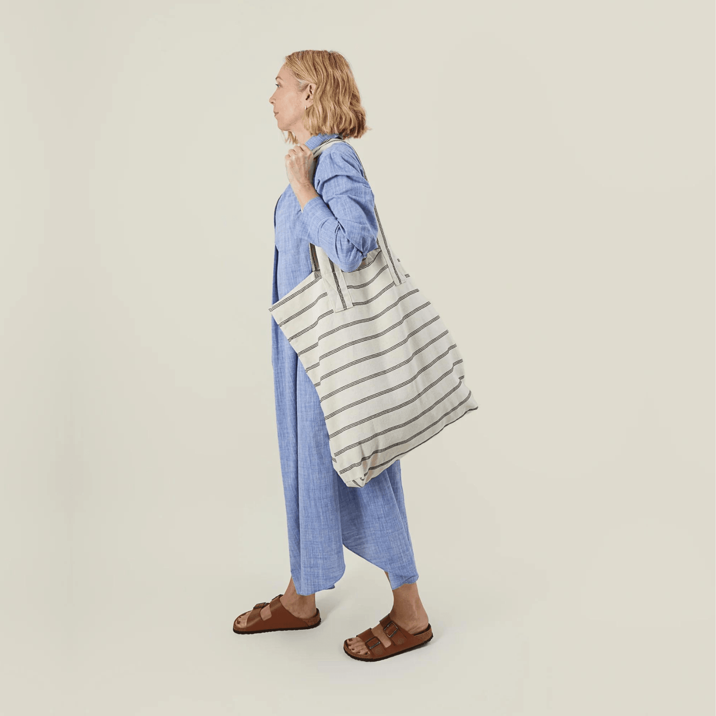 Chalk UK James Giant Shopper - Stitched Stripe