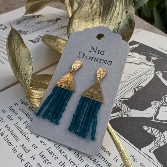 Nic Danning Brass Earrings - Thebes Delta