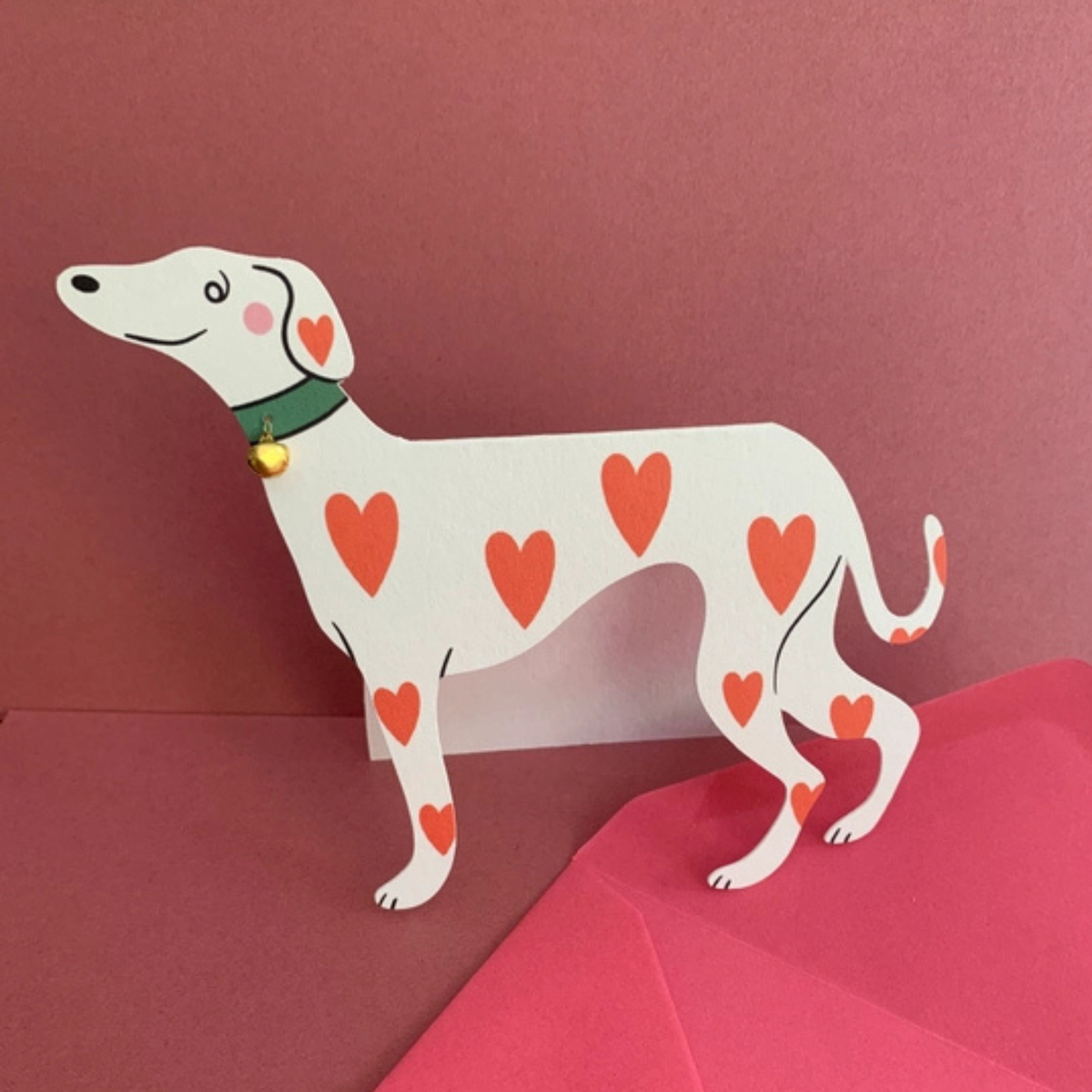 Greetings Card - Loveheart Dog
