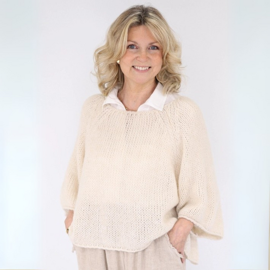 Alpaca Blend Jumper - Cream