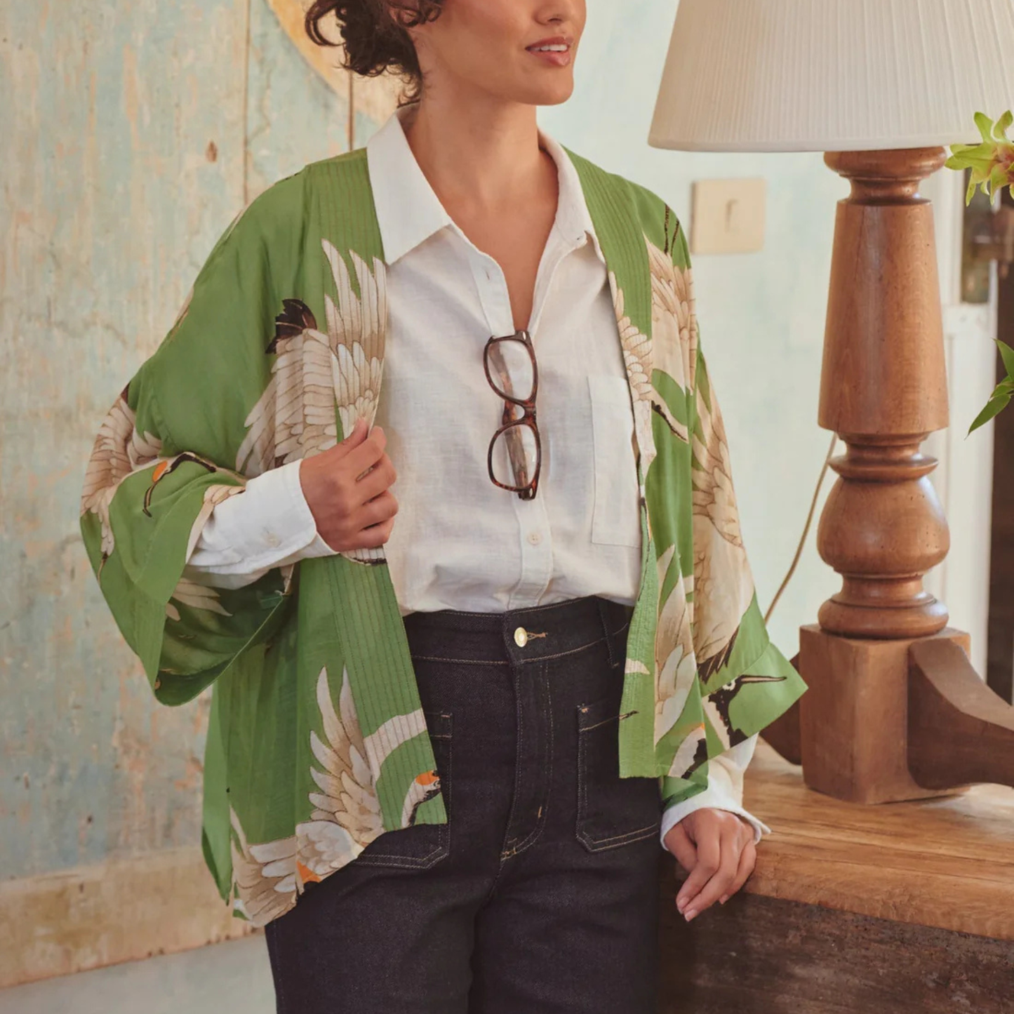 Kimono - Stork Pea Green