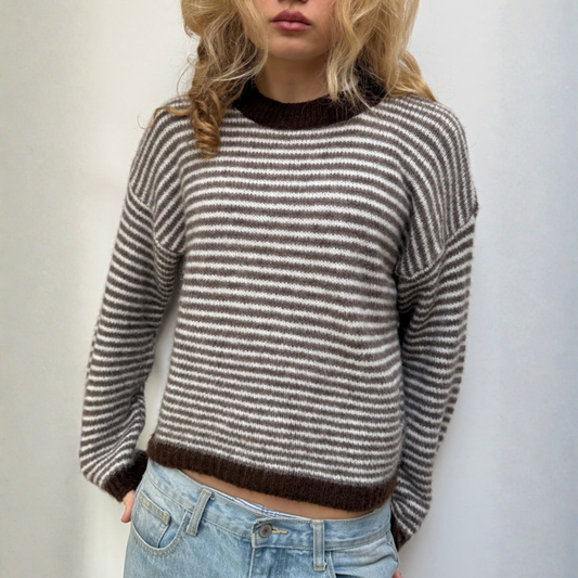 Nanna Striped Jumper - Brown