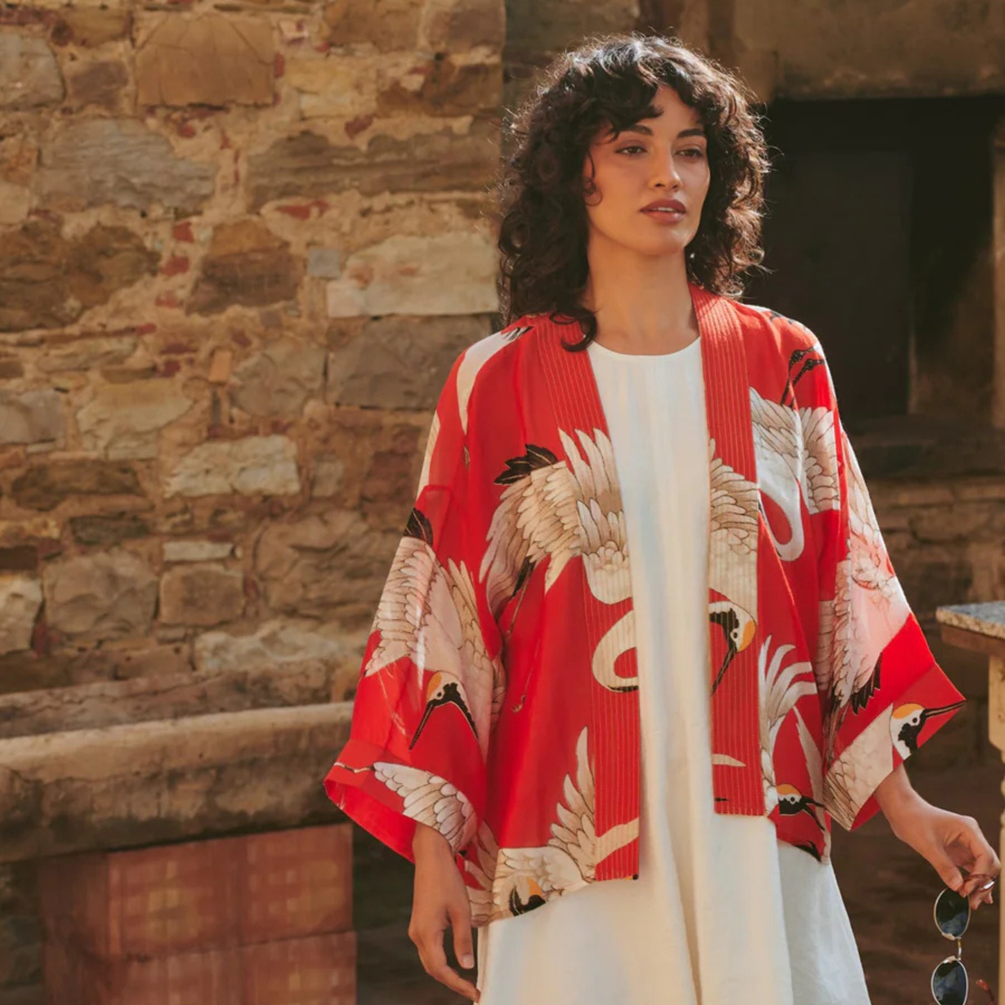 Kimono - Stork Scarlet Red