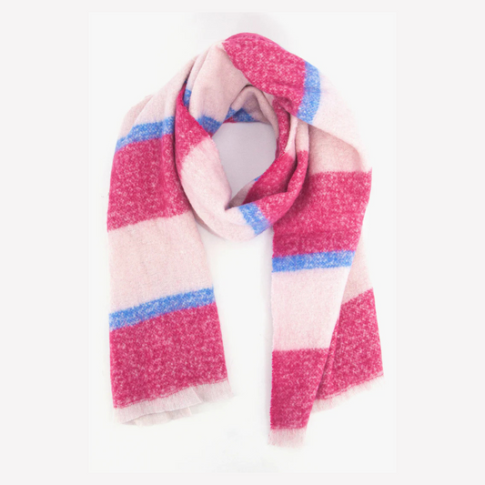 MSH Blanket Scarf - Fuchsia and Blue