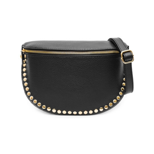 Half Moon Leather Bag - Black
