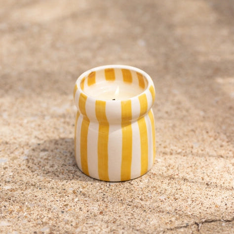 Cabana Stripe Candle - Gold Coast