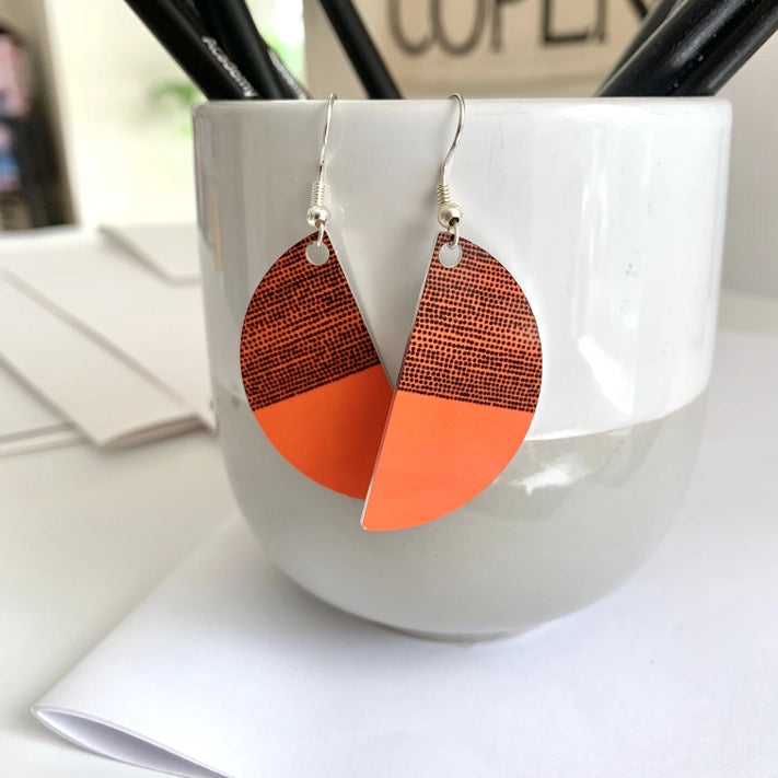 Jenni Douglas Drop Earrings - Orange Arc