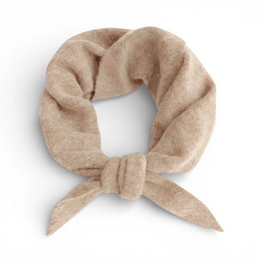 Wool Blend Triangle Neck Scarf - Mocha