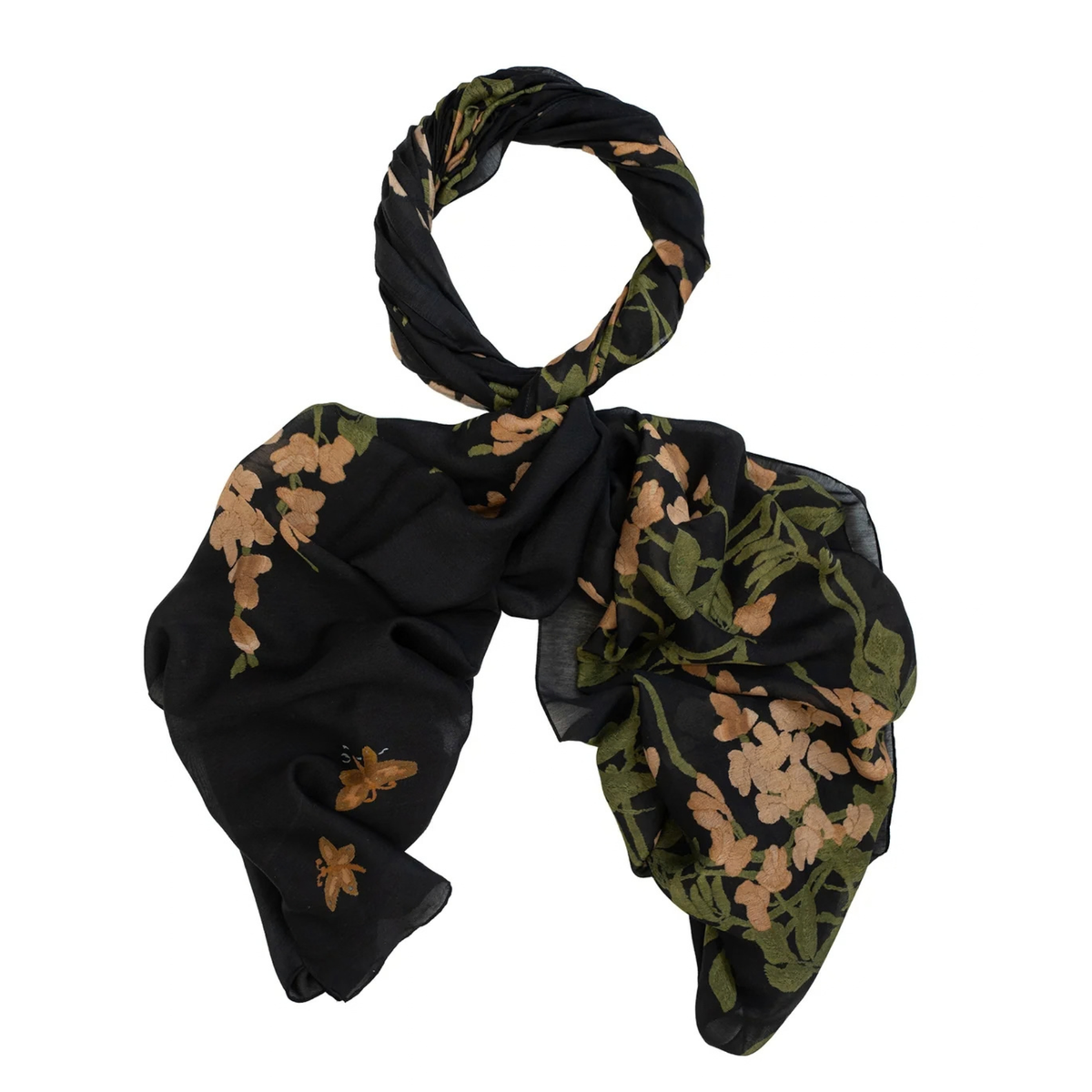 Scarf - Wisteria Black