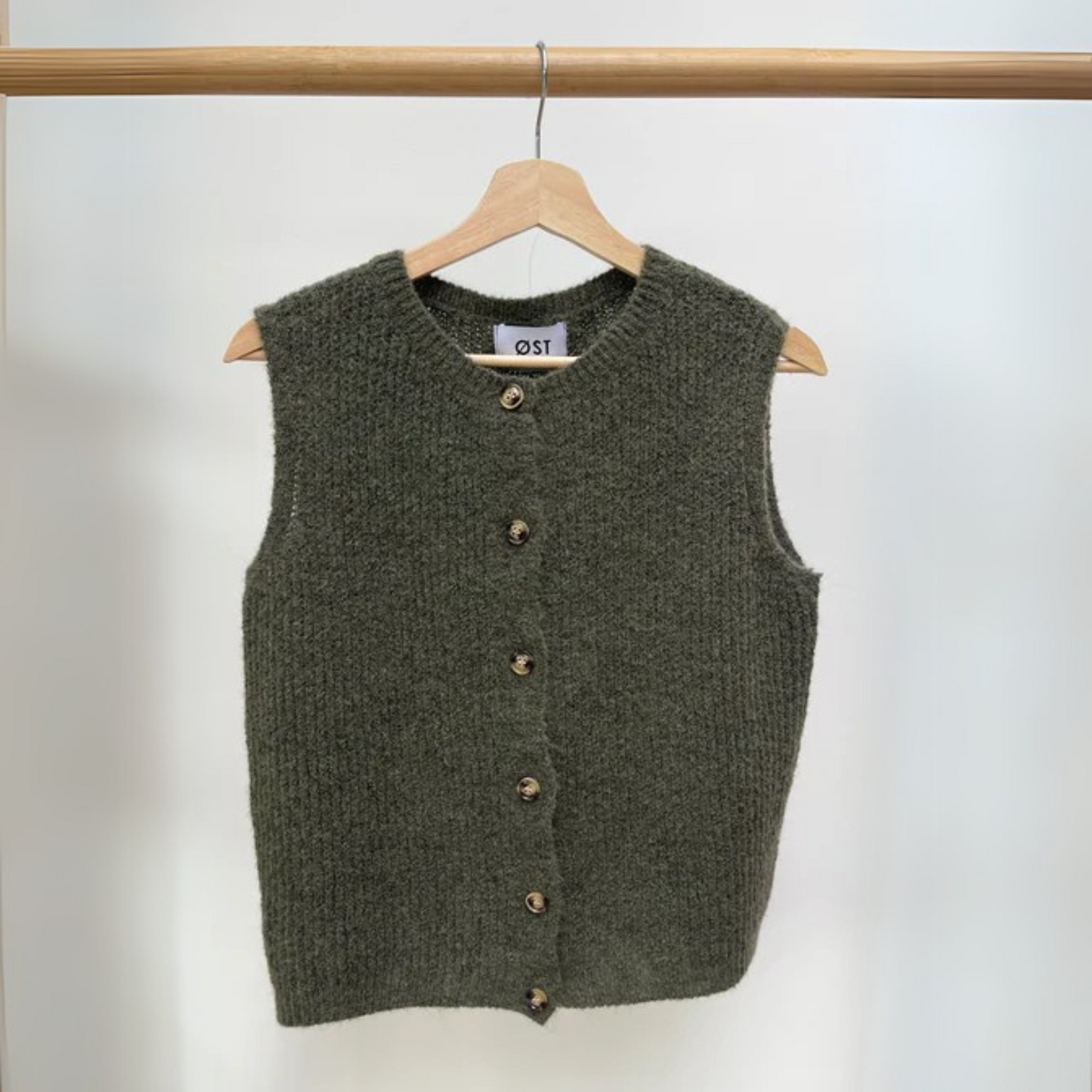 OST London Ida Waistcoat - Khaki Green