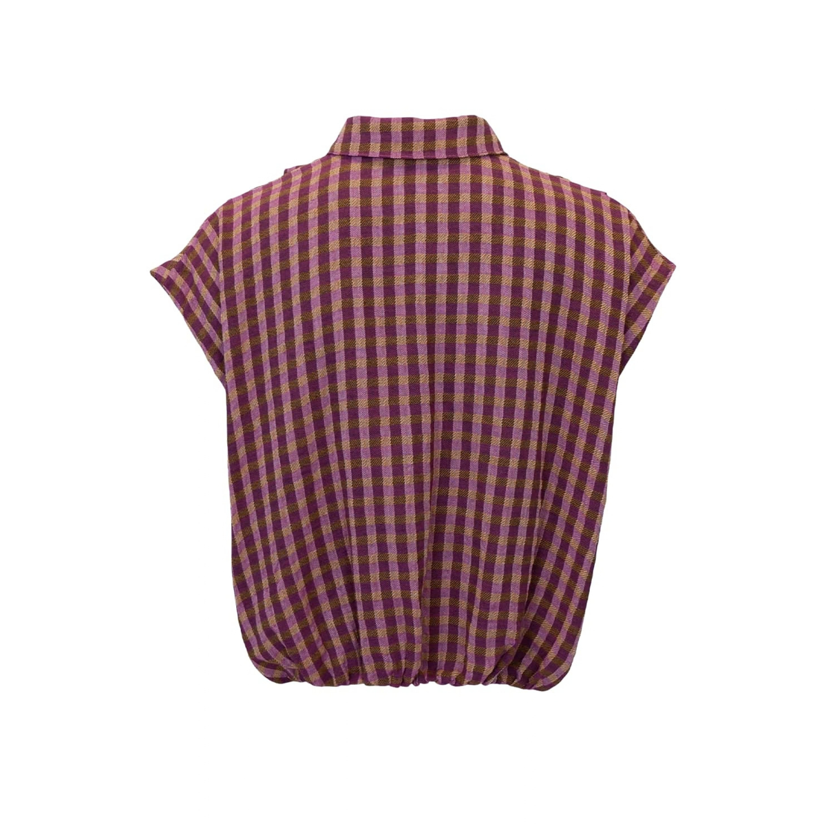 Malle Bomber Blouse - Violet Check