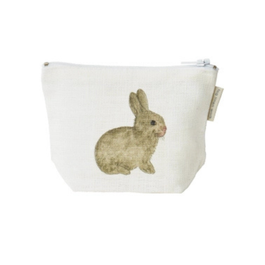 Japanese Linen Pouch - Rabbit and Carrot