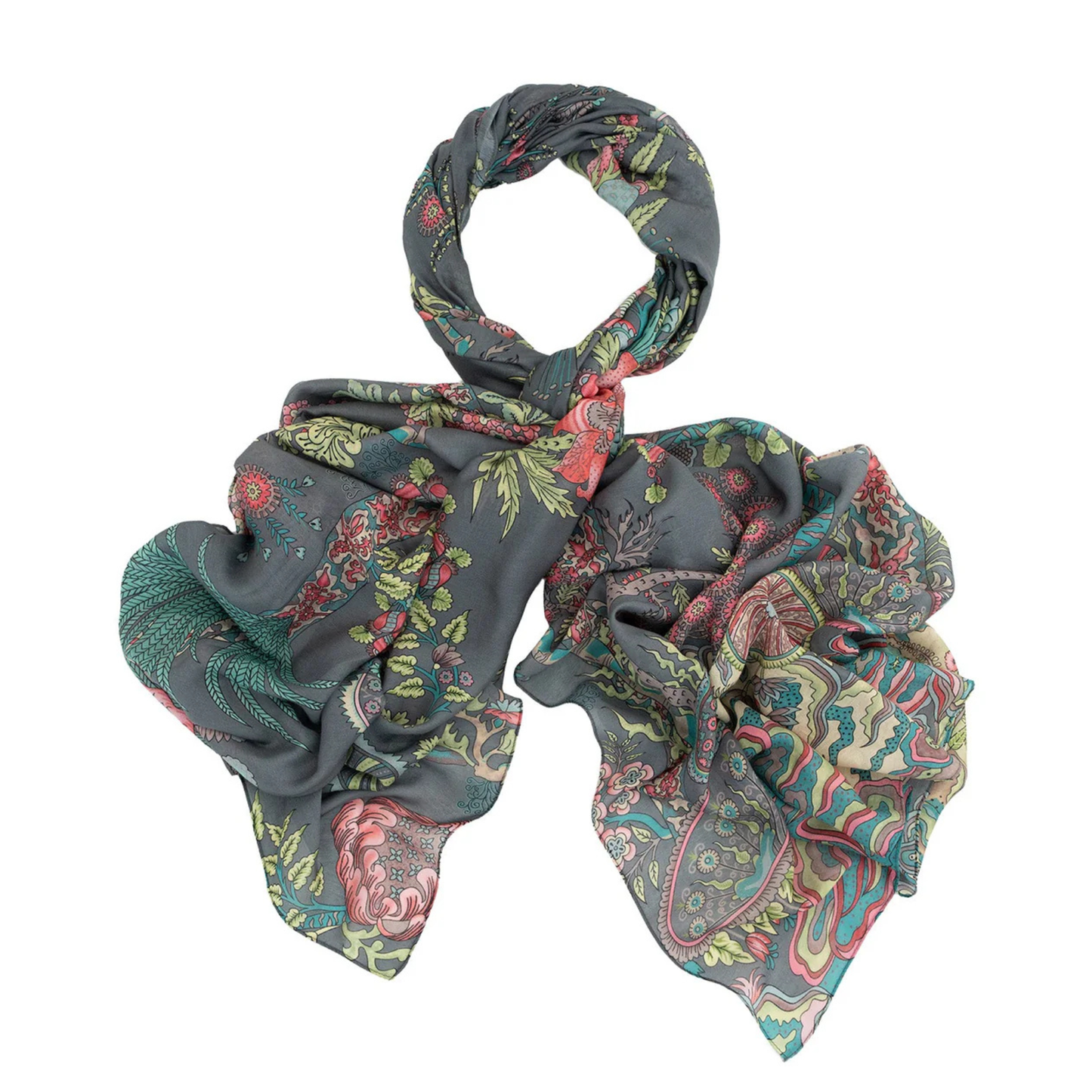 Scarf - Boho Garden Grey