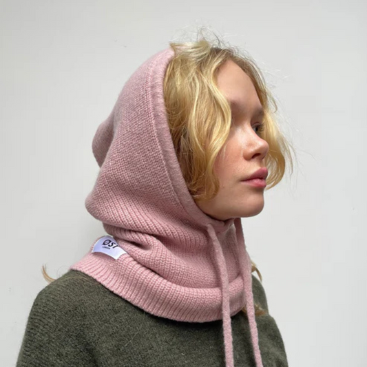 OST London Rikke Cashmere Balaclava Hat - Pink