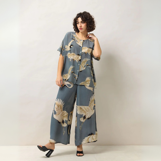 Palazzo Pants - Stork Slate Grey