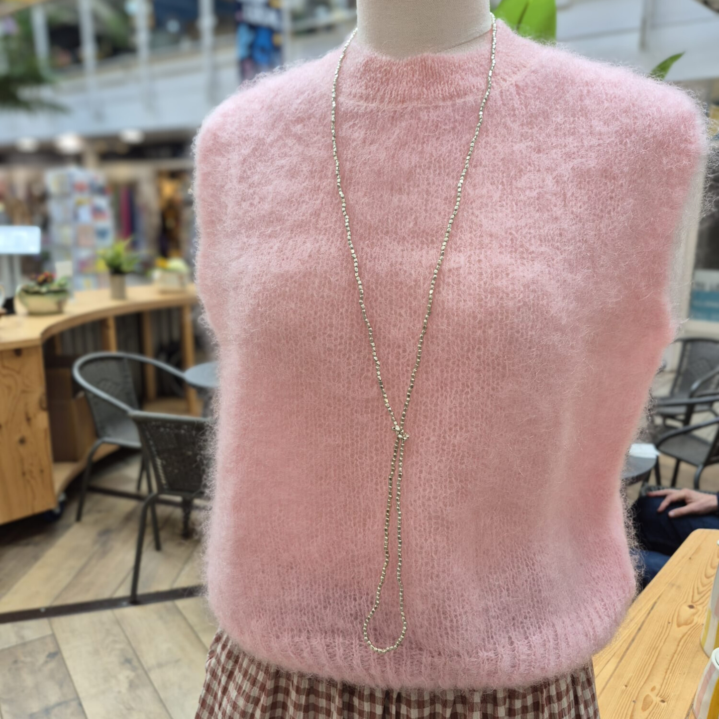 Astrid Mohair Cropped Vest - Pastel Pink