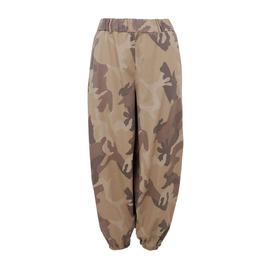 Ally Balloon Trousers - Brown Camo