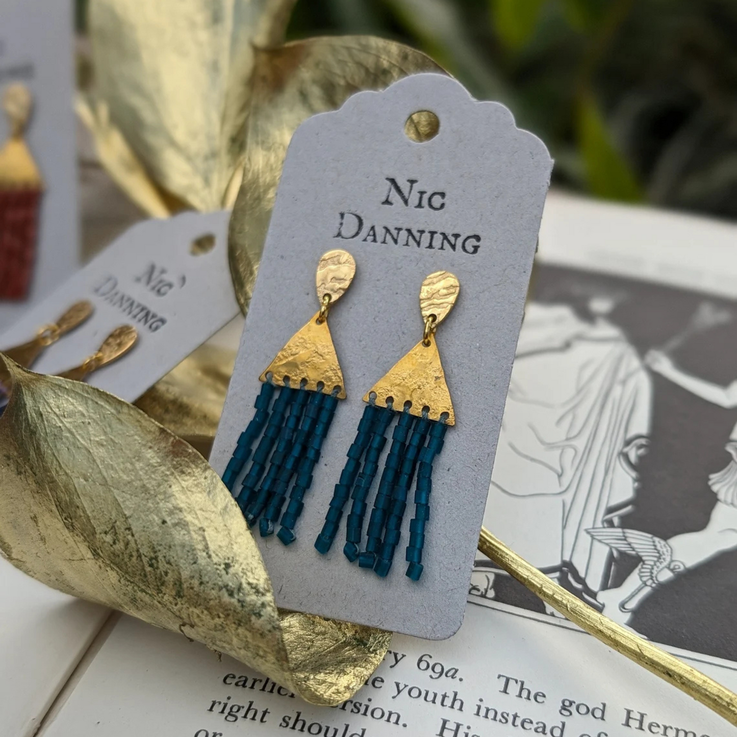 Nic Danning Brass Earrings - Thebes Delta