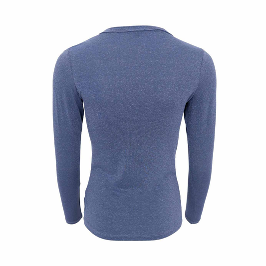Faye Long Sleeve Top - Blue Shimmer