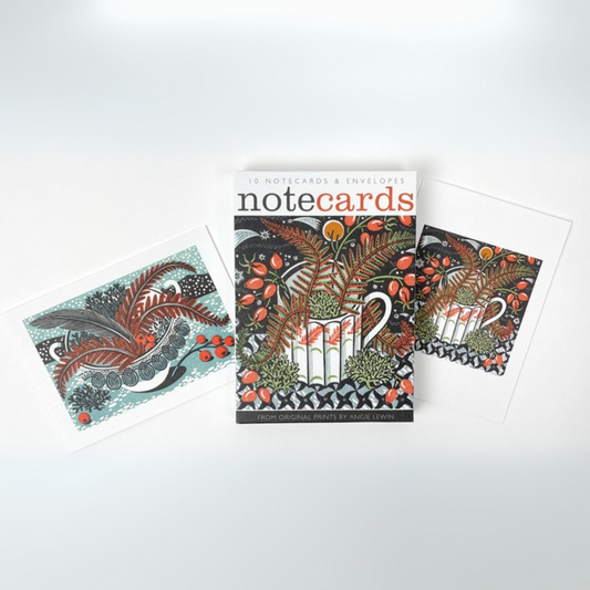 Set of 10 Notecards & Envelopes - Fern Cup/Persephone Snow