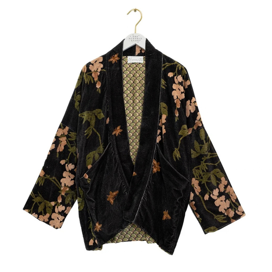 Velvet Pocket Jacket - Wisteria Black