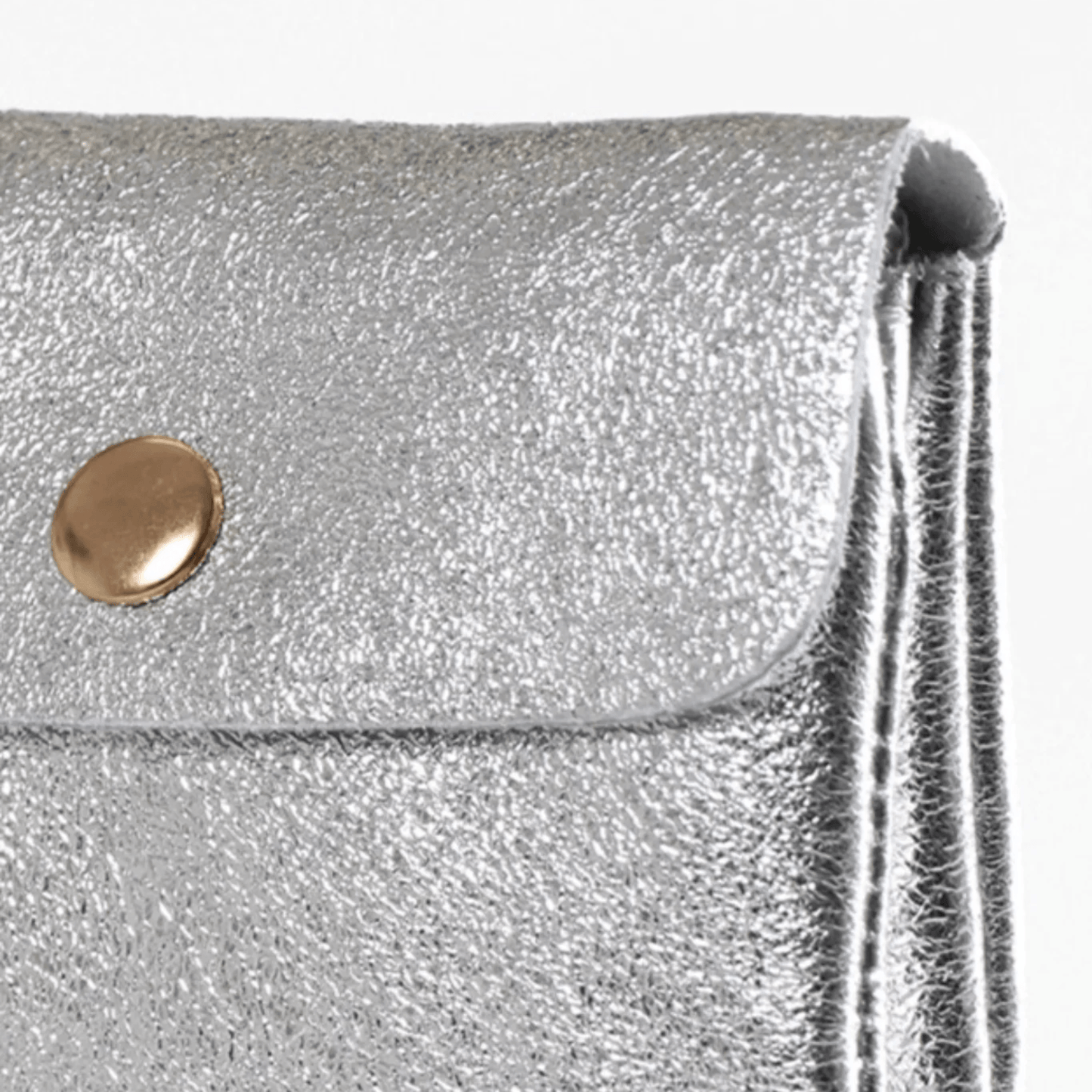 MSH Small Leather Coin Purse - Silver