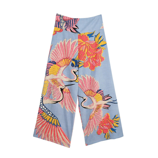 Palazzo Pants - Crane Periwinkle