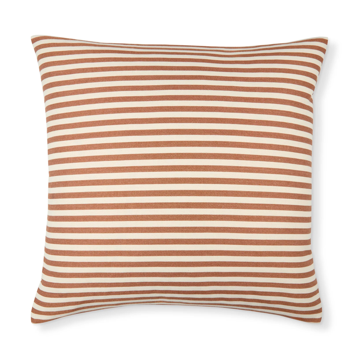 Jasper Square Cushion - Rust and Ecru Stripe