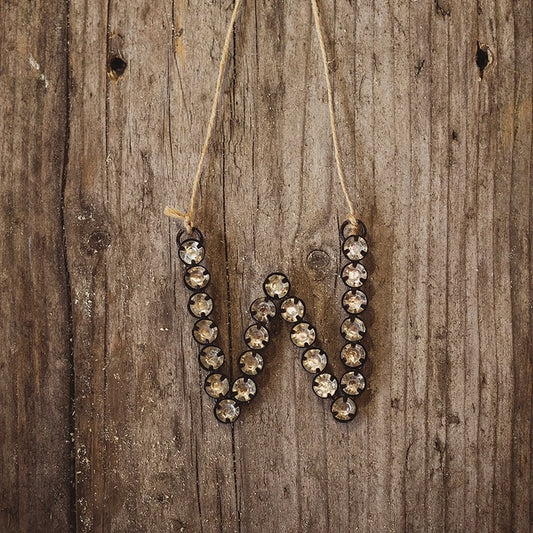 Hanging Initial Rhinestone Decoration