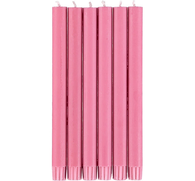 British Colour Standard Dinner Candles - Pack of 6