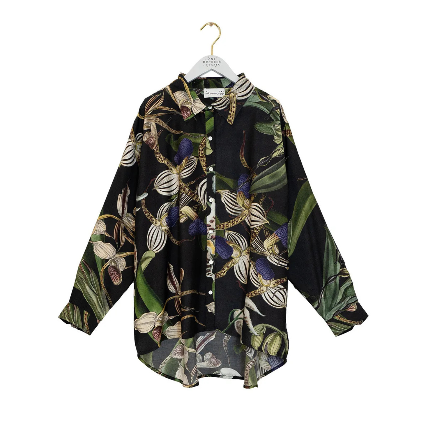 Oversized Shirt - Orchid Black