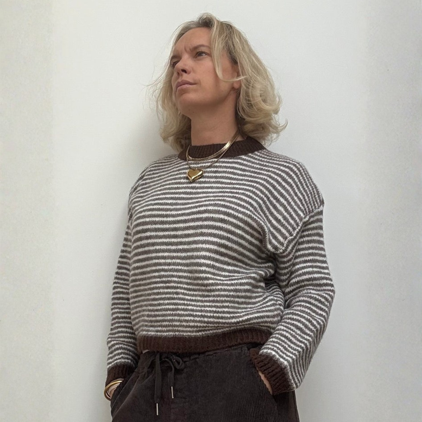 Nanna Striped Jumper - Brown