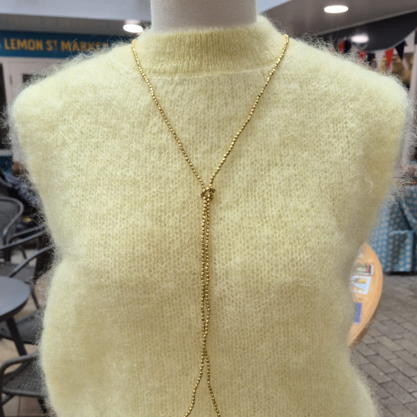 Astrid Mohair Cropped Vest - Lemon Yellow