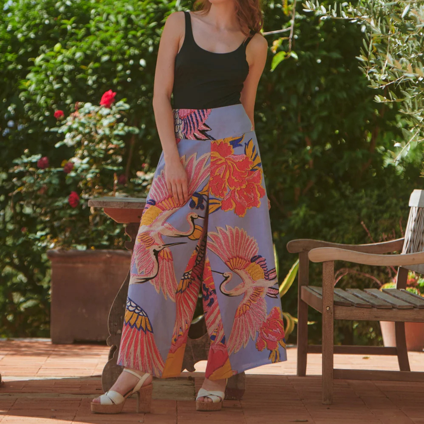 Palazzo Pants - Crane Periwinkle