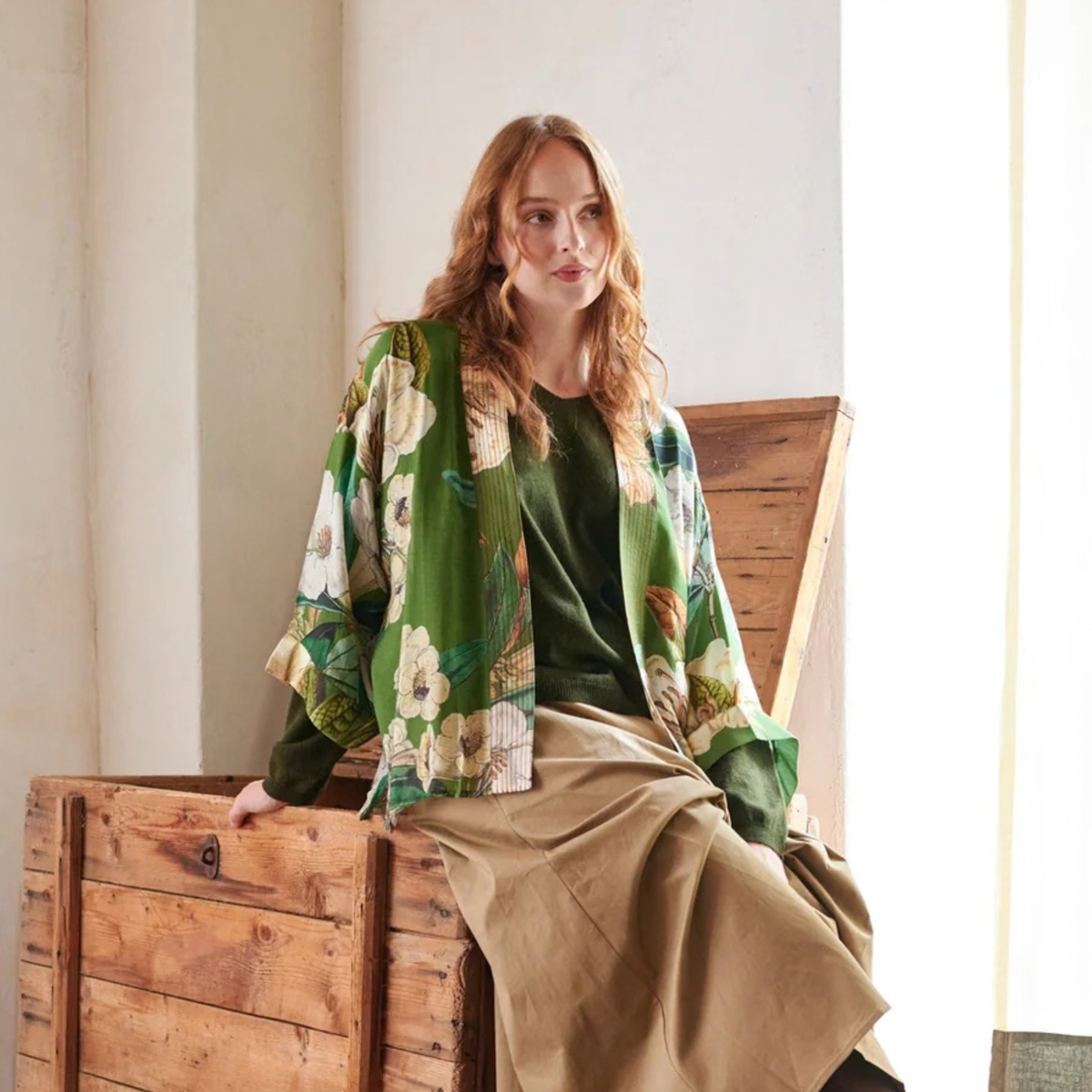 Kimono - Rhodoleia Green