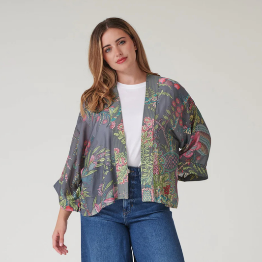 Kimono - Boho Garden Grey