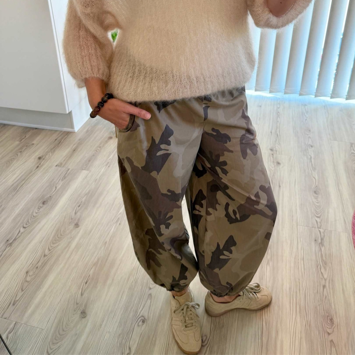 Ally Balloon Trousers - Brown Camo