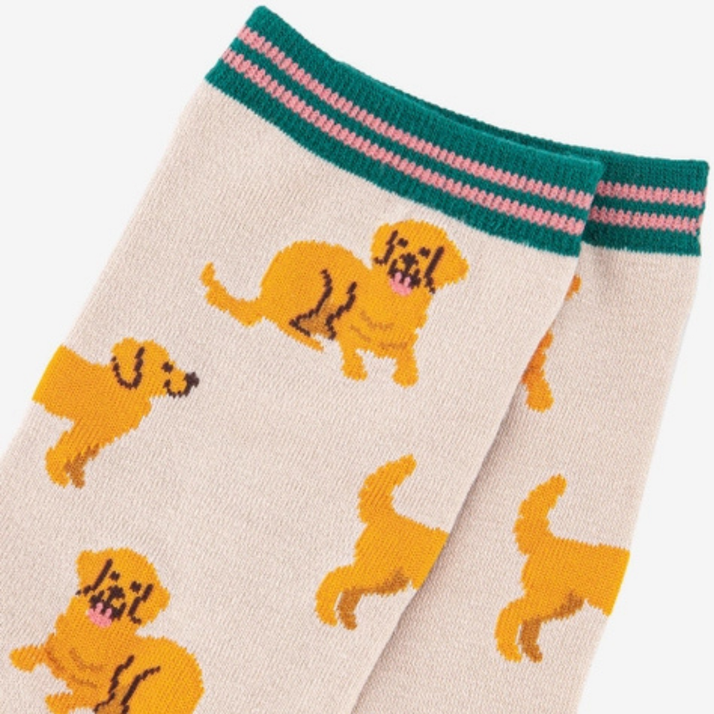 Sock Talk Bamboo Socks - Golden Retriever Dog Print